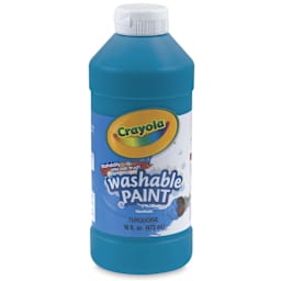 Crayola Washable Paint - Turquoise, 16 oz bottle