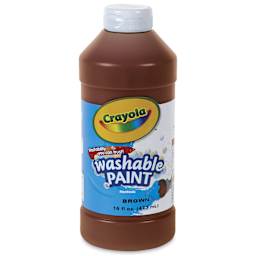 Crayola Washable Paint - Brown, 16 oz bottle