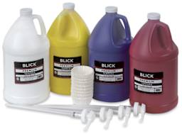 Blick Premium Tempera Paint, Set of 4 pump kit, Primary colors