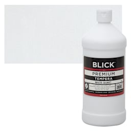 Blick Premium Grade Tempera - White, Quart and swatch