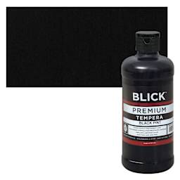 Blick Premium Grade Tempera - Black, Pint and swatch