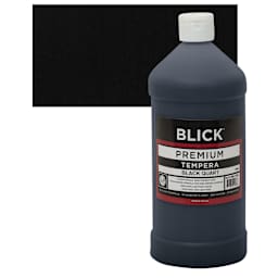 Blick Premium Grade Tempera - Black, Quart and swatch