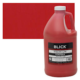 Blick Premium Grade Tempera - Red, Half Gallon and swatch
