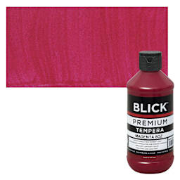 Blick Premium Grade Tempera - Magenta, 8 oz bottle and swatch