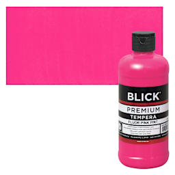 Blick Premium Grade Tempera - Fluorescent Pink, Pint and swatch