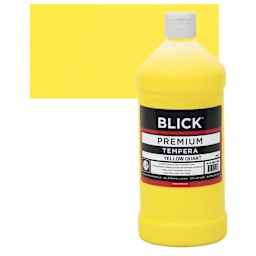 Blick Premium Grade Tempera - Yellow, Quart and swatch
