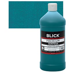 Blick Premium Grade Tempera - Turquoise, Quart and swatch