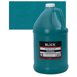 Blick Premium Grade Tempera - Turquoise, Gallon and swatch