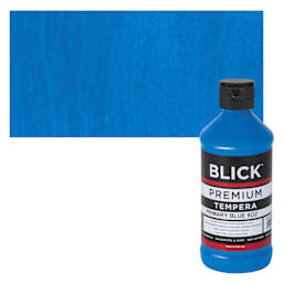 Blick Premium Grade Tempera - Primary Blue, Half Pint and swatch