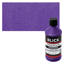 Blick Premium Grade Tempera - Violet, 8 oz bottle and swatch