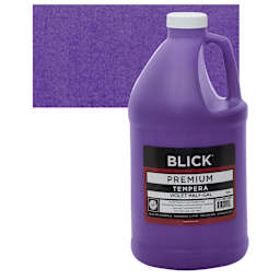 Blick Premium Grade Tempera - Violet, Half Gallon and swatch