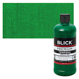 Blick Premium Grade Tempera - Green, Pint and swatch