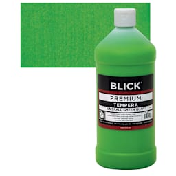 Blick Premium Grade Tempera - Emerald Green, Quart and swatch
