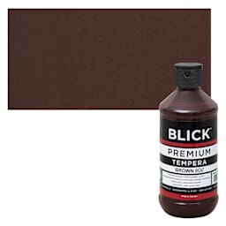Blick Premium Grade Tempera - Brown, 8 oz bottle and swatch