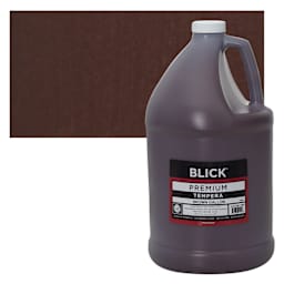 Blick Premium Grade Tempera - Brown, Gallon and swatch