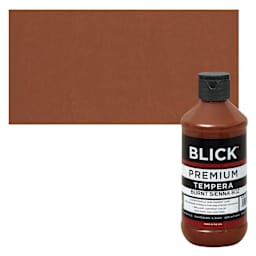 Blick Premium Grade Tempera - Burnt Sienna, 8 oz bottle and swatch