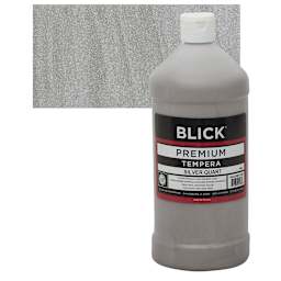 Blick Premium Grade Tempera - Silver, Quart and swatch