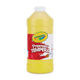 Crayola Premier Tempera - Front of Yellow 32 oz bottle