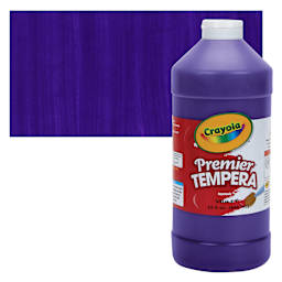 Crayola Premier Tempera - Violet, 32 oz bottle and swatch