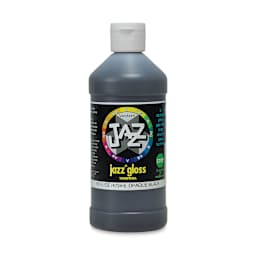 Jazz Gloss Tempera - Gloss, Black, 16 oz bottle