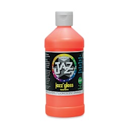 Jazz Gloss Tempera - Gloss, Fluorescent Orange, 16 oz bottle