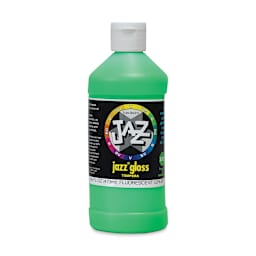 Jazz Gloss Tempera - Gloss, Fluorescent Green, 16 oz bottle