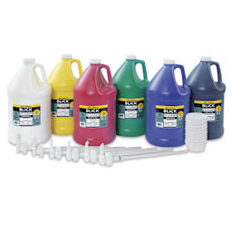 Blick Student Tempera Paints - Set of 6, Pump Kit, Basic Colors, Gallon