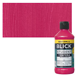 Blick Student Tempera Paint - Magenta, 8 oz bottle and swatch