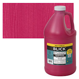 Blick Student Tempera Paint - Magenta, 64 oz bottle and swatch