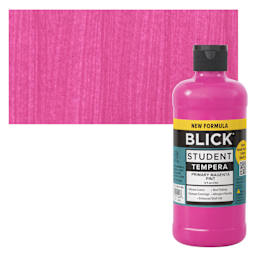 Blick Student Tempera Paint - Primary Magenta, 16 oz bottle and swatch