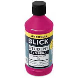 Blick Student Tempera Paint - Fluorescent Pink, 8 oz Bottle