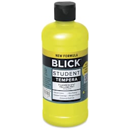 Blick Student Tempera Paint - Fluorescent Yellow, 16 oz Bottle