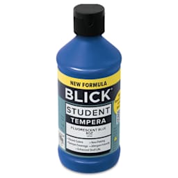 Blick Student Tempera Paint - Fluorescent Blue, 8 oz Bottle