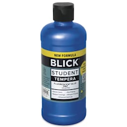 Blick Student Tempera Paint - Fluorescent Blue, 16 oz Bottle