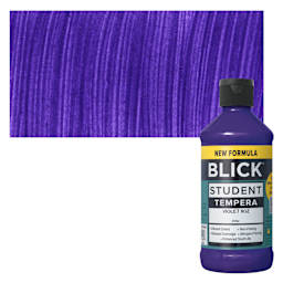 Blick Student Tempera Paint - Violet, 8 oz bottle and swatch