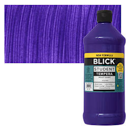 Blick Student Tempera Paint - Violet, 32 oz bottle and swatch