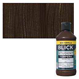 Blick Student Tempera Paint -  Walnut, 8 oz bottle and swatch