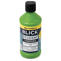 Blick Student Tempera Paint - Fluorescent Green, 8 oz Bottle