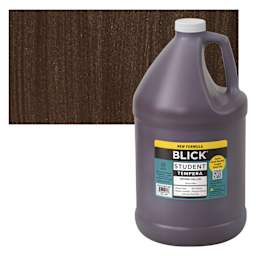 Blick Student Tempera Paint - Brown, 128 oz bottle and swatch