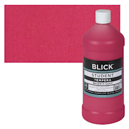 Blick Original Formula Student Tempera Paint - Magenta, 32 oz bottle and swatch