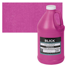 Blick Original Formula Student Tempera Paint - Primary Magenta, 64 oz bottle and swatch