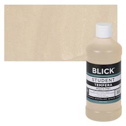 Blick Original Formula Student Tempera Paint - Peach, 16 oz bottle and swatch