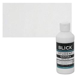 Blick Original Formula Student Tempera Paint - White, 8 oz bottle and swatch