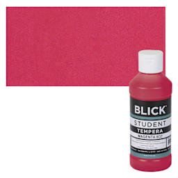 Blick Original Formula Student Tempera Paint - Magenta, 8 oz bottle and swatch