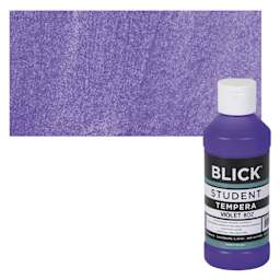 Blick Original Formula Student Tempera Paint - Violet, 8 oz bottle and swatch