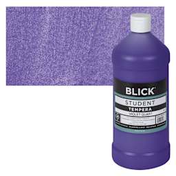Blick Original Formula Student Tempera Paint - Violet, 32 oz bottle and swatch