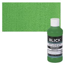 Blick Original Formula Student Tempera Paint - Green, 8 oz bottle and swatch