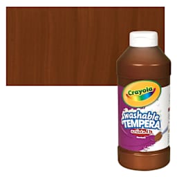 Crayola Artista II Liquid Washable Tempera - Brown, 16 oz - bottle and swatch