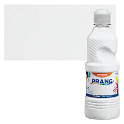 Prang Ready-To-Use Tempera Paint - White, 32 oz bottle and swatch