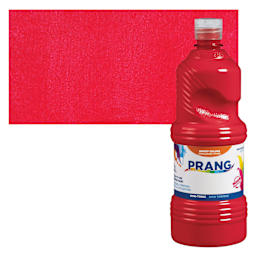 Prang Ready-To-Use Tempera Paint - Red, Quart bottle and swatch